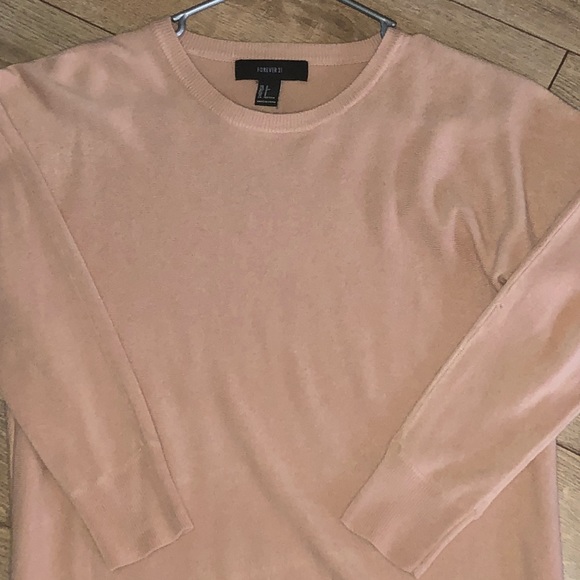 F21 Blush acrylic round neck sweater - Picture 5 of 8